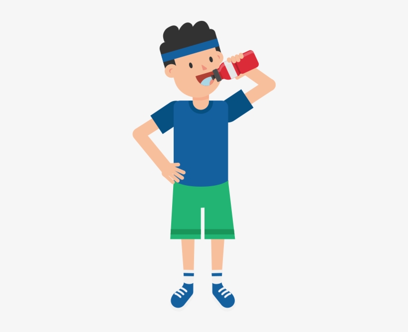 Man Drinking Water Cartoon - Man Drinking Water Png, transparent png download