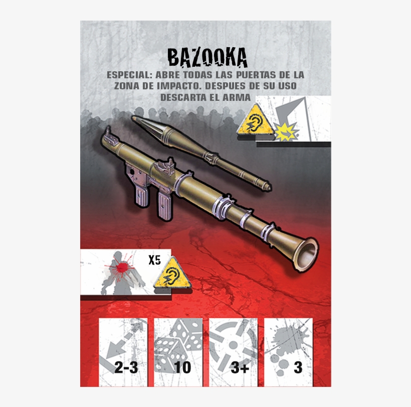 Bazooka By Babus6 Game Design, Card Games, Weapons, - Guillotine Games Zombicide Base Game, transparent png download