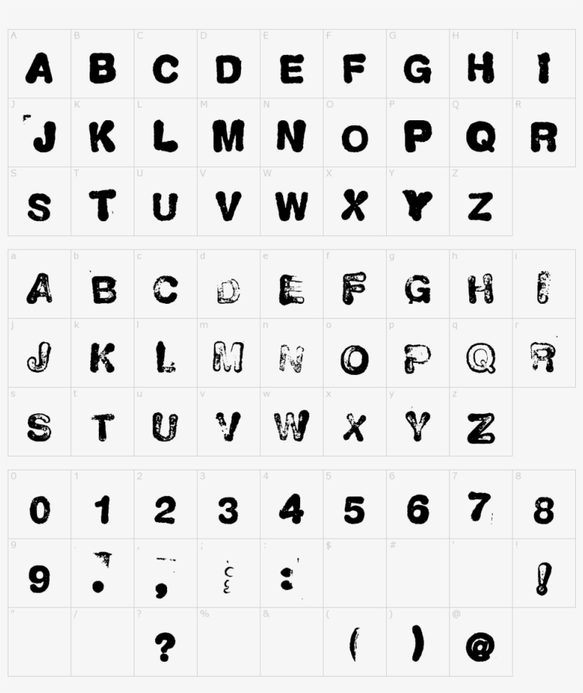 Font Characters - Fenwick Wood Type Font, transparent png download
