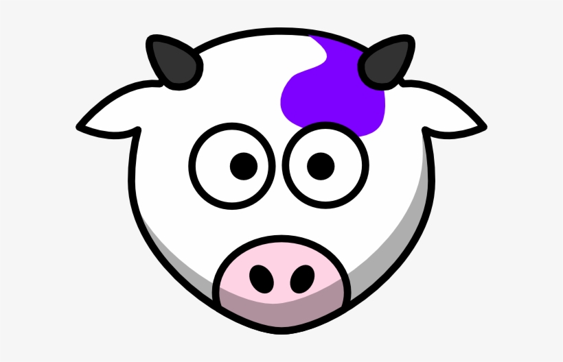 Clipart Royalty Free Library Panda Free Images Cowfaceclipart - Drawing Cartoon Cow Head, transparent png download