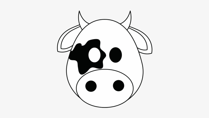 Cow Face Cartoon - Cartoon, transparent png download