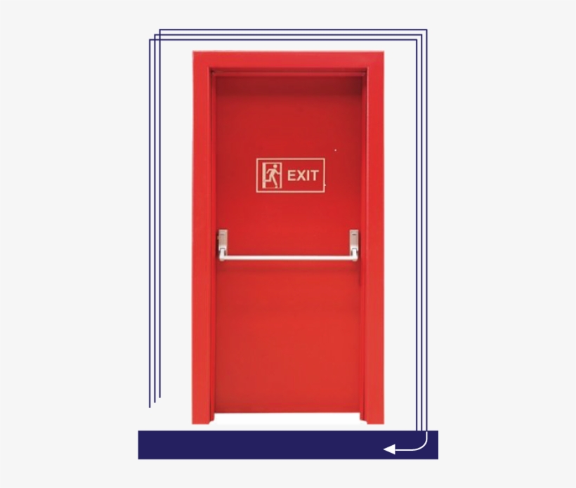 Steel Flush Type Doors Are Generally Use Where Aesthetics - Fire Exit Door, transparent png download