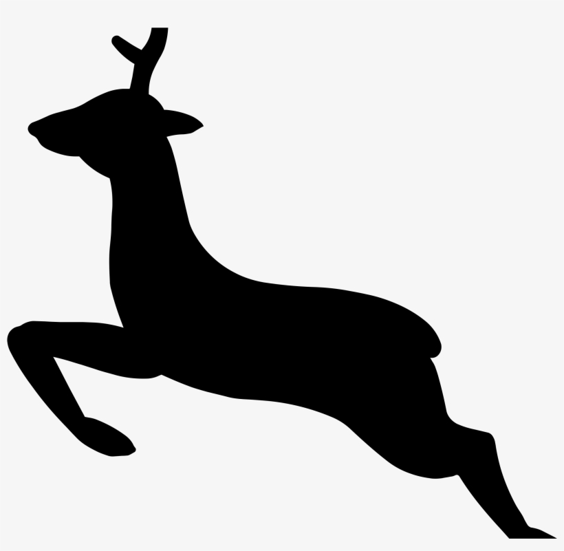 Deer - Custom Jumping Deer Silhouette Shower Curtain, transparent png download