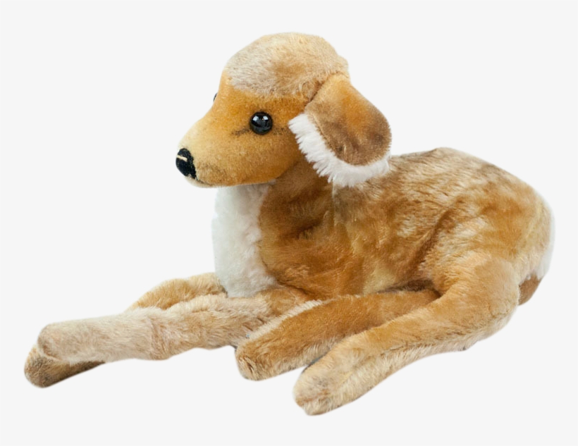 1960s German Steiff Baby Fawn Laying Down - Stuffed Toy, transparent png download