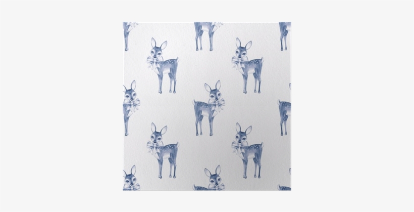 Pattern With Baby Deer - Baby Deer Drawn, transparent png download