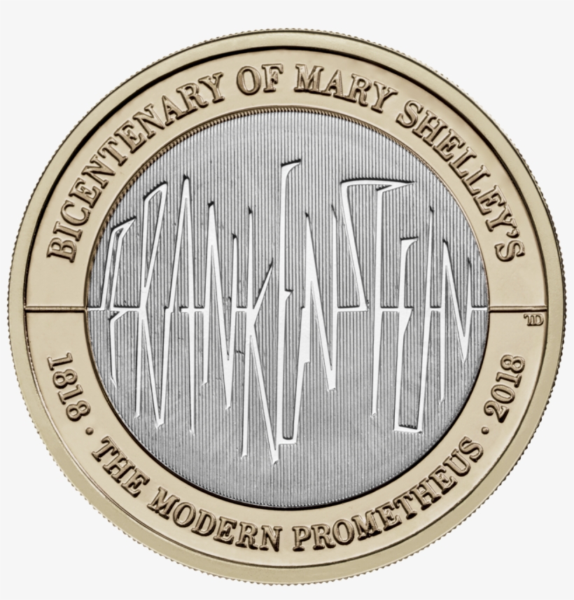 2018 Royal Mint 2 Pounds Dedicated To Frankenstein - Frankenstein Coin, transparent png download