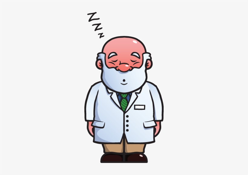 Bald Teacher Sleeping - Scientist Thumbs Up Cartoon, transparent png download