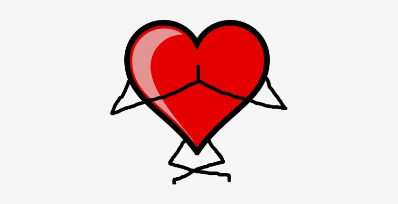 Cartoon-heartyoga - Yoga Hearts, transparent png download