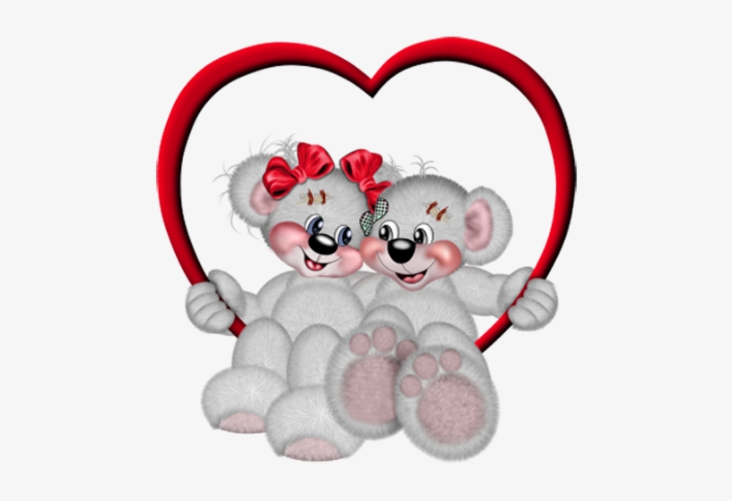 Valentines Bears With Heart Png Picture Clipart - Valentines Bears Clipart, transparent png download