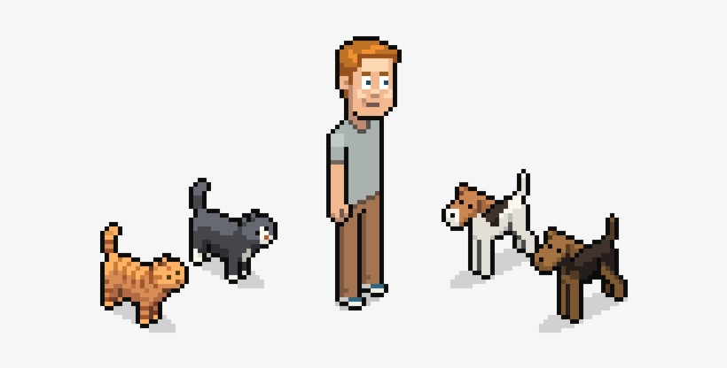 Of Course, With The Same Outlines You Can Make Lots - Isometric Pixel Art Cat, transparent png download