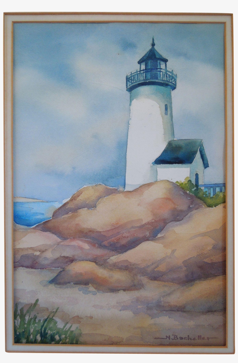 Drawing Lighthouse Watercolor Clip Freeuse - Art, transparent png download