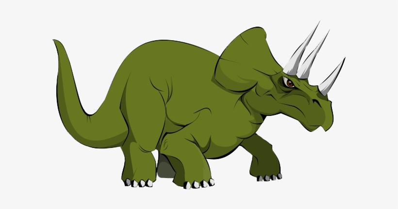 Extinct Clipart Menacing - Triceratops Clip Art, transparent png download