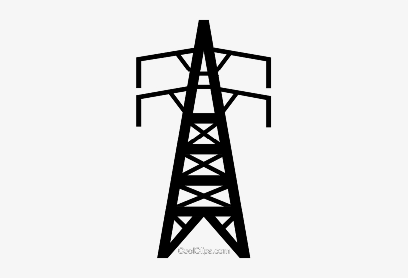 Symbol Of A Hydro Electric Tower Royalty Free Vector - Electric Tower Clipart Png, transparent png download