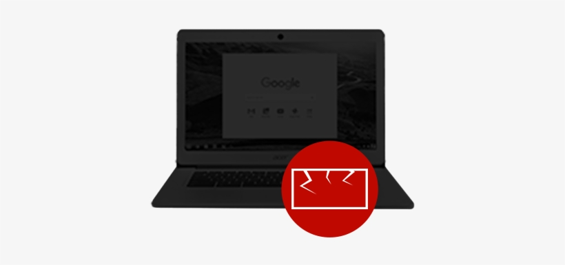 Chromebook Cracked Screen Repair - Liquid-crystal Display, transparent png download