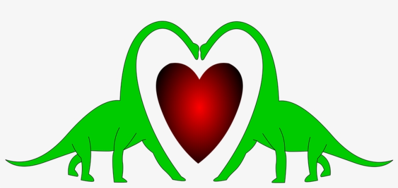 Image Result For Wedding Dinosaur Clipart - Dinosaur Heart Love, transparent png download