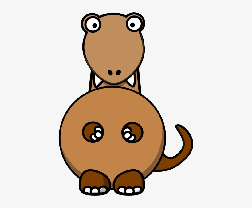 Brown Dinosaur Clip Art - Dinosaur Clip Art, transparent png download