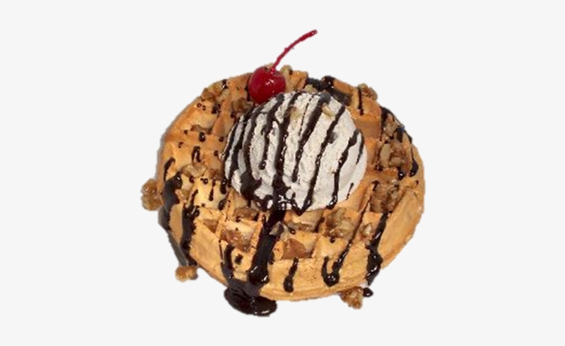 Belgian Waffle Sundaes Eiy739 - Sundae, transparent png download