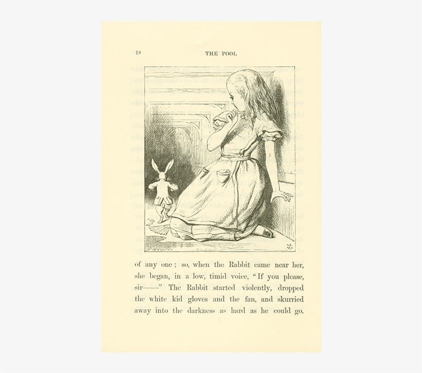 Alice In Wonderland Rabbit Tenniel, transparent png download