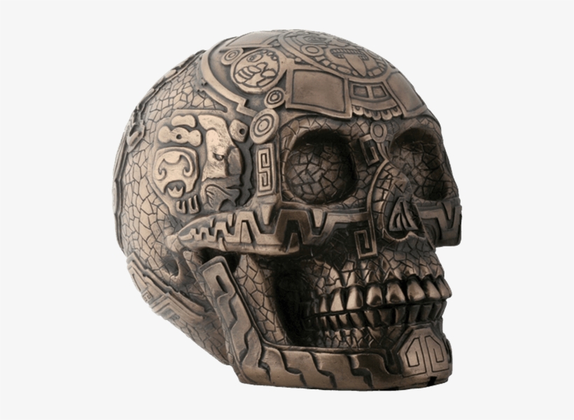 Bronze Aztec Skull - Aztec Skull, transparent png download