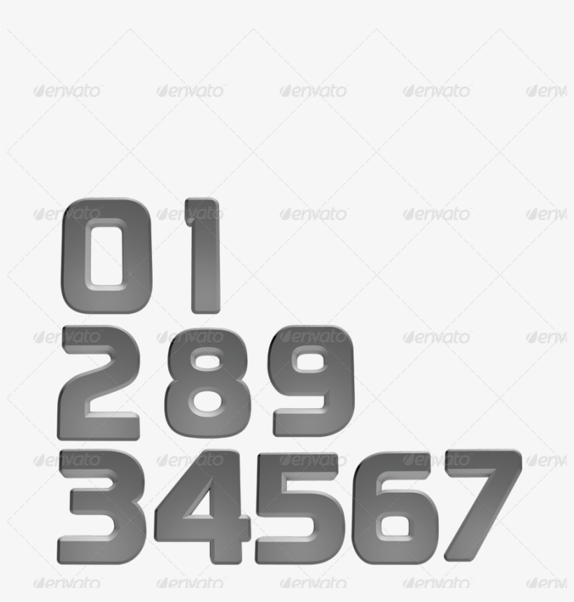 06 3d Numbers - Number, transparent png download