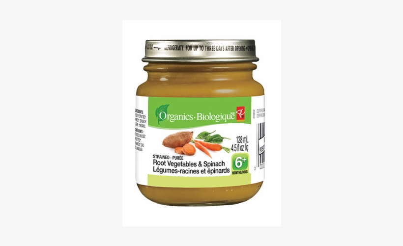 Pc Organics Strained Root Vegetables & Spinach - President's Choice, transparent png download