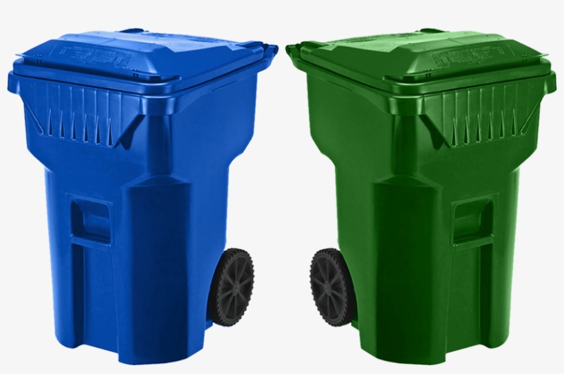 Garbage Bin Png - Blue Recycling Cart, transparent png download