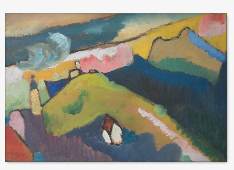 Berglandschaft Mit Kirche - Kandinsky Landscape, transparent png download