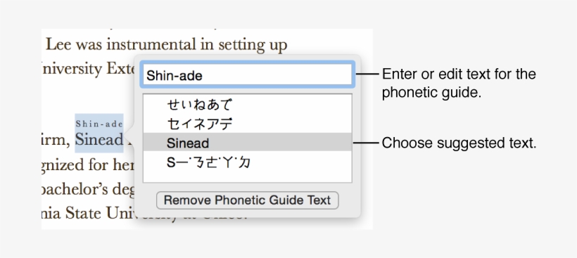 The Phonetic Guide Open For A Word, With Callouts To - Word, transparent png download