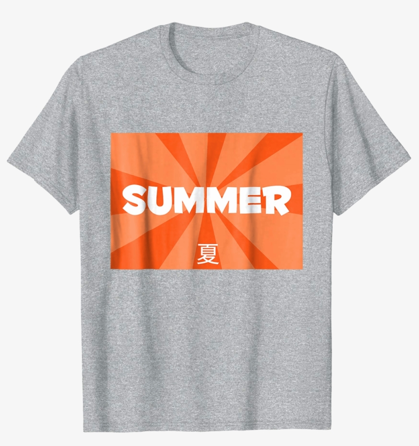 Summer With Japanese Text T-shirt - T-shirt, transparent png download