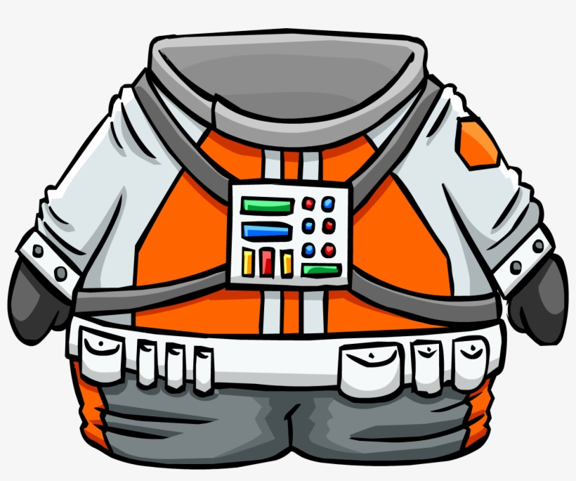 Orange Club Penguin Rewritten - Space Suit Cartoon Png, transparent png download