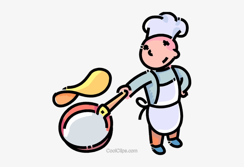 Boy Flipping A Pancake - Pancake Chef Clipart, transparent png download