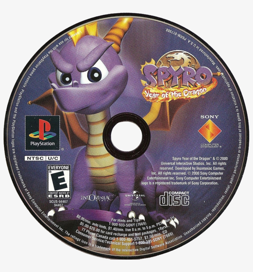 Year Of The Dragon - Spyro The Dragon Cd, transparent png download