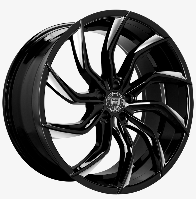 Gloss Black With Machine Tips - Black Rhino Wheels Spear, transparent png download