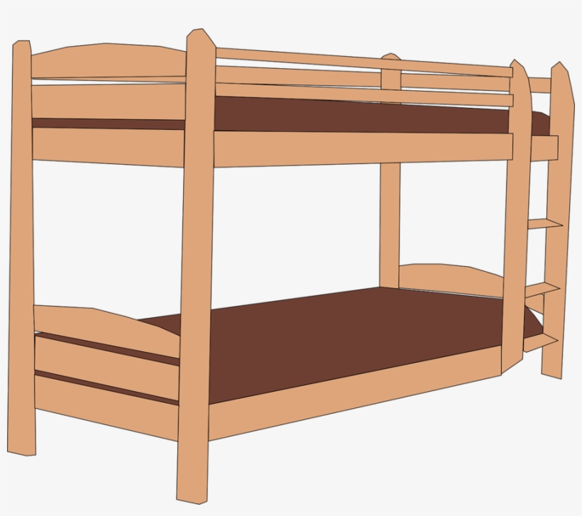 Clip Art Bunk Bed Clipart Bedside Tables Borders And - Bunk Bed Clipart, transparent png download