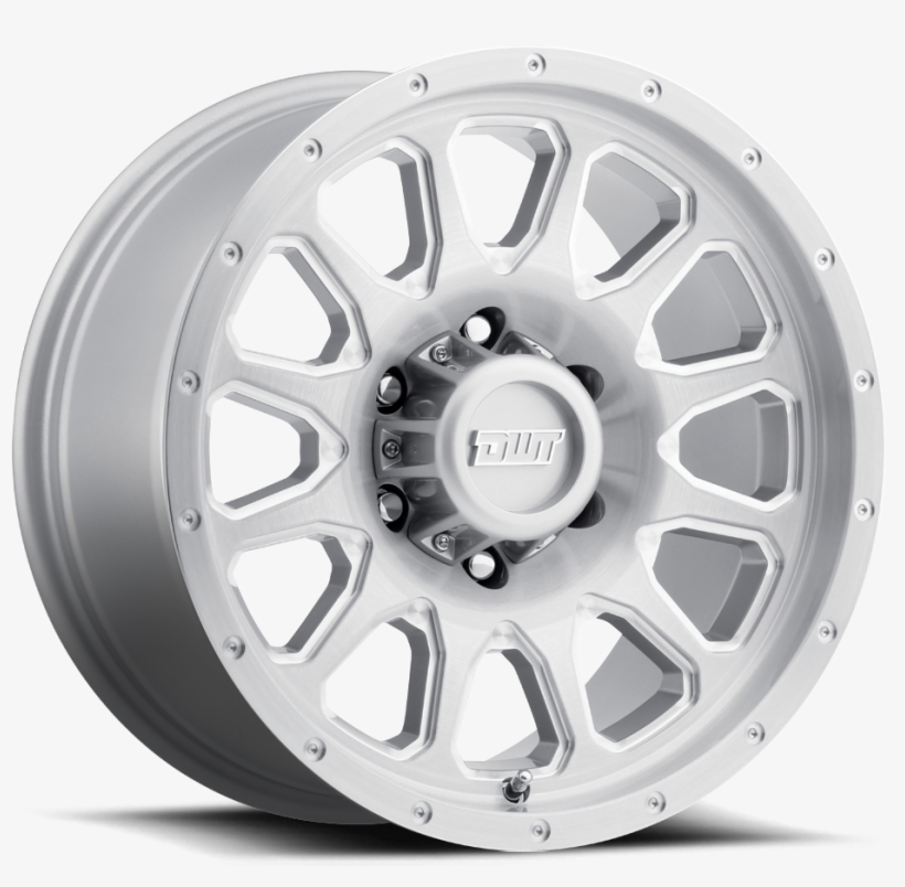 Dwt Elarco 6lug Silver Brushed Milling Bevels Wheel - Wheel, transparent png download