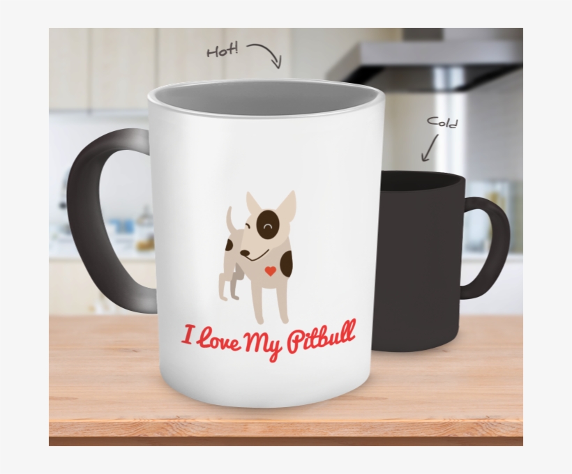 I Love My Pitbull Color Changing Mug - Trump Color Changing Mug, transparent png download