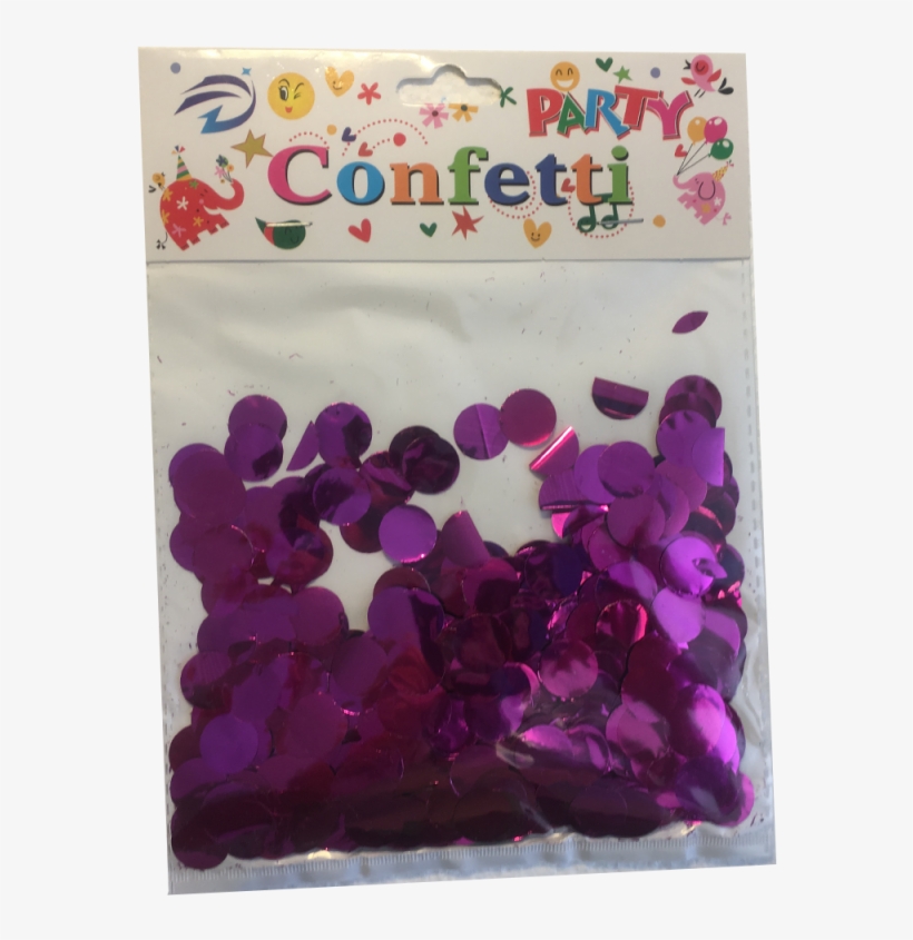 Round Shape Confetti Foil 1,5 Cm Fucshia - Confetti, transparent png download