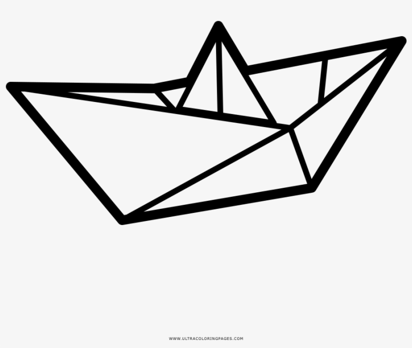 Paper Boat Coloring Page - Information, transparent png download