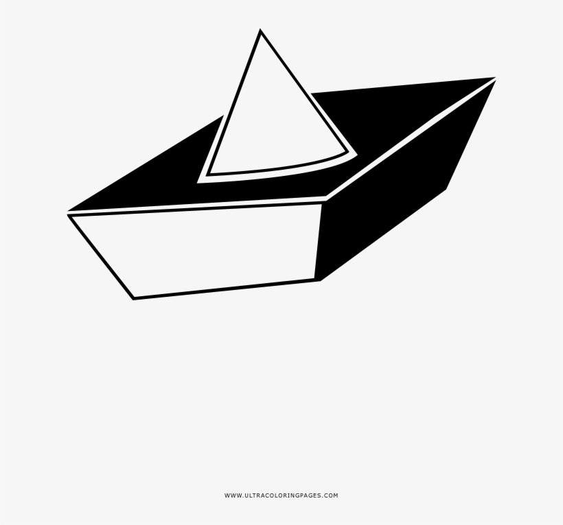 Paper Boat Coloring Page - Skiff, transparent png download