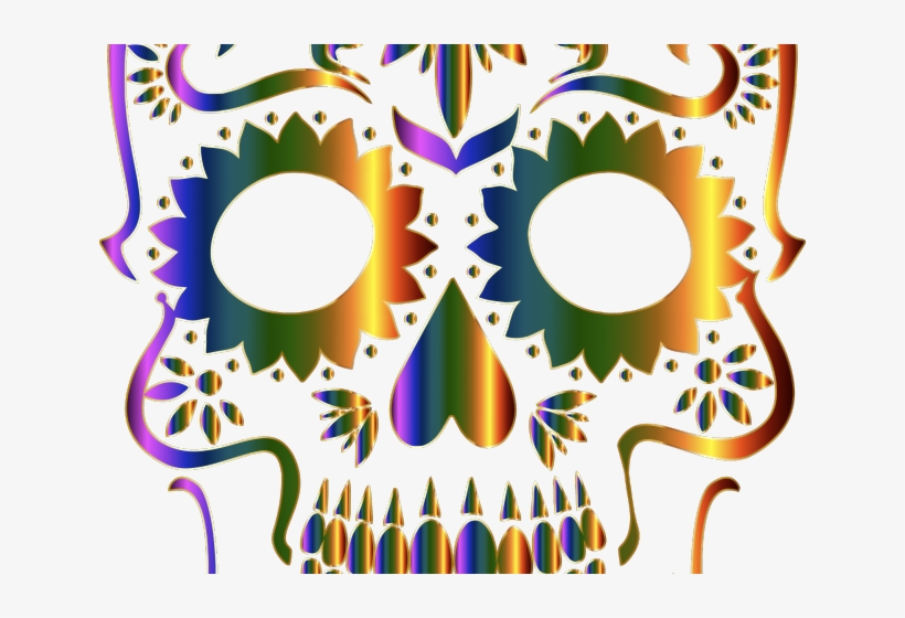 Skull Clipart Transparent Background - Sugar Skull Day Of The Dead Apple Iphone 5 / 5s Phone, transparent png download