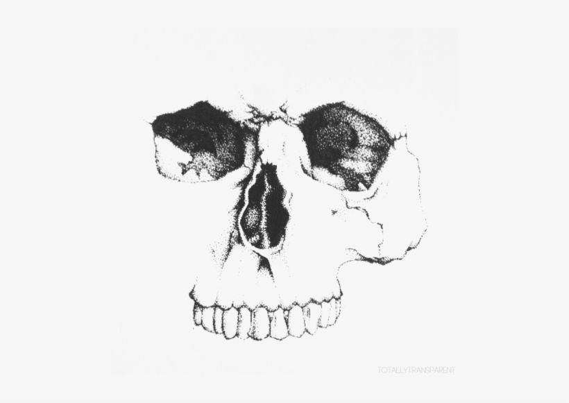 Freetoedit White Skull Face Blackandwhite Clipart Png - Skull Hamlet Black And White, transparent png download