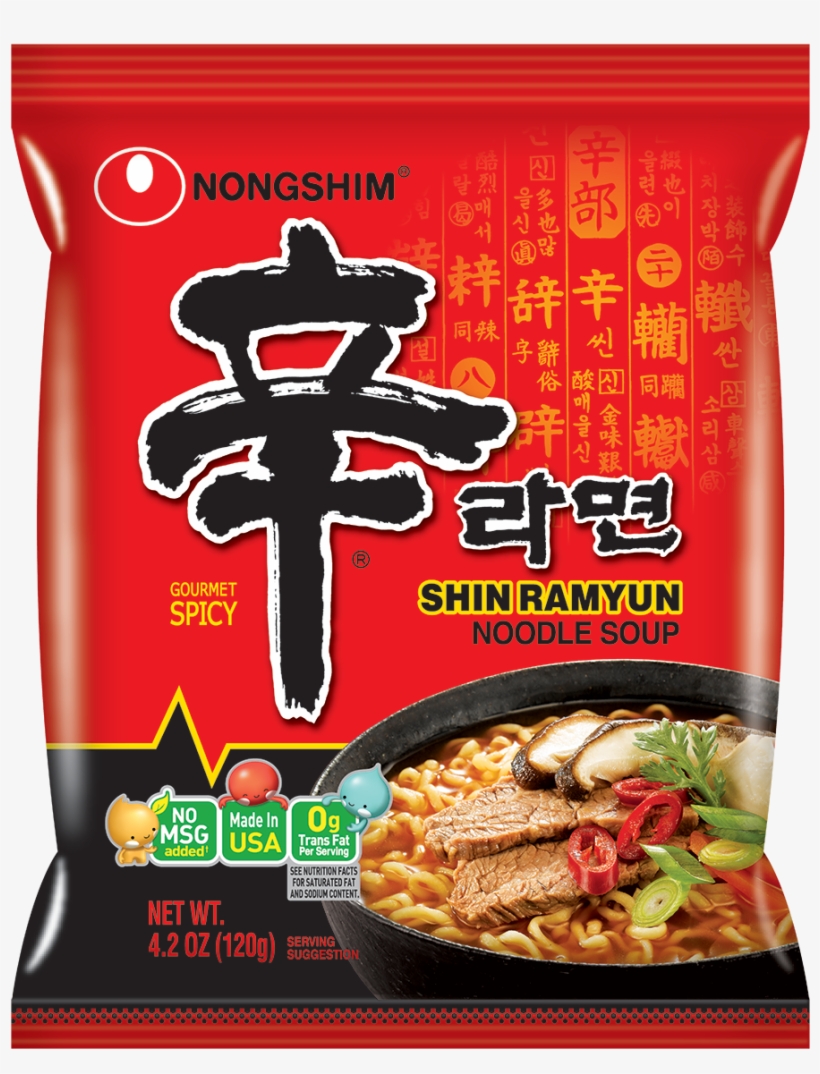 10275765 - Nongshim Shin Ramyun Noodle Soup 120g, transparent png download