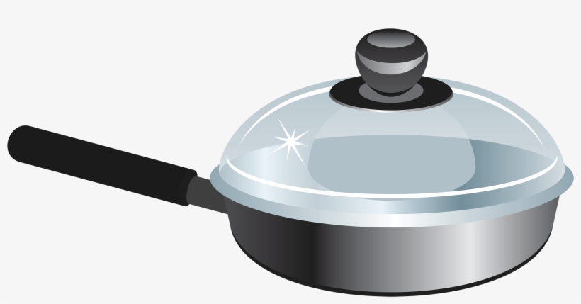 Deep Frying Pan Png Clipart - Pan With Lid Clipart, transparent png download