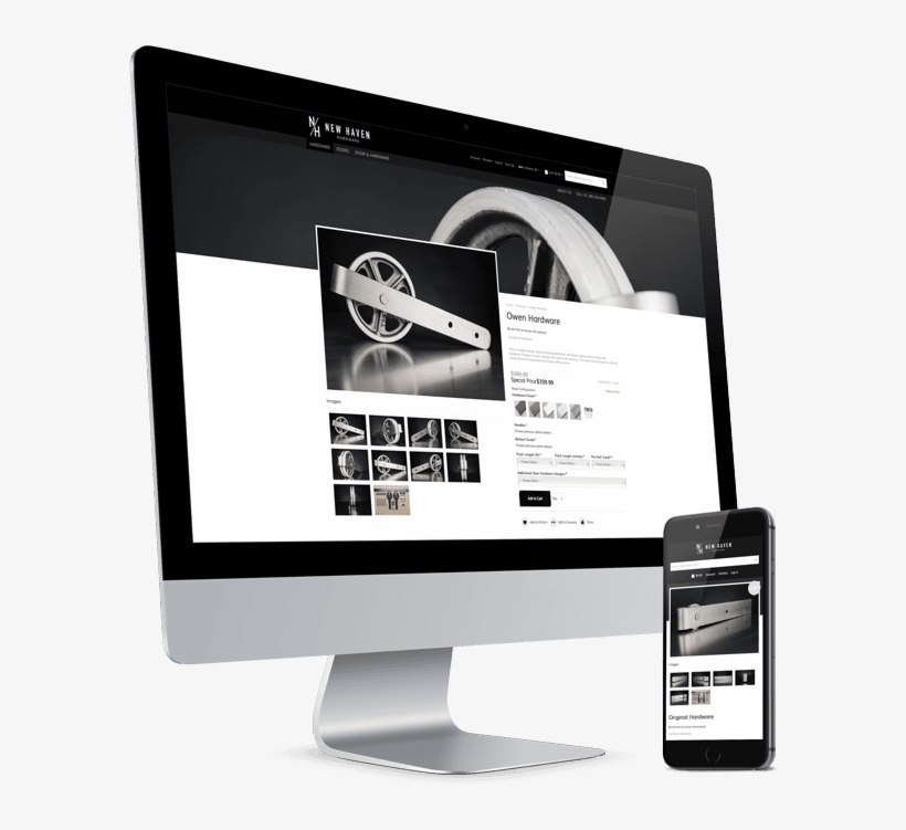 New Haven Hardware Imac And Iphone Mockup - Imac Iphone Mockup Png, transparent png download