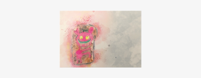 Funny Monster Graffiti - Oil Painting, transparent png download