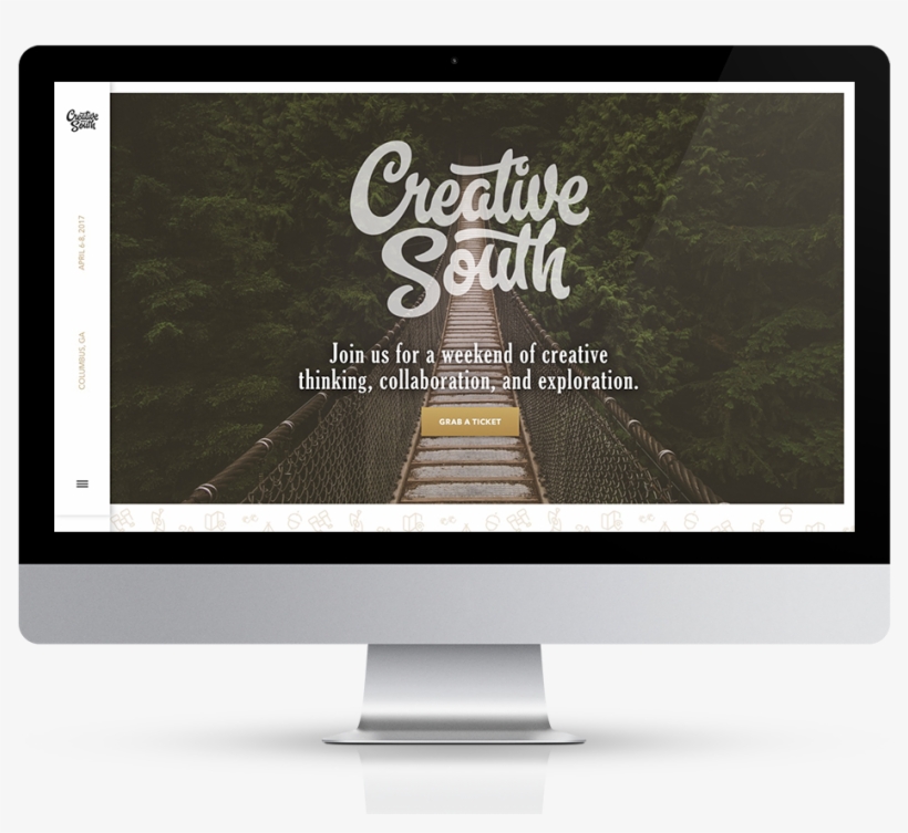 Creative South 2017 Desktop Website In A Imac Mockup - Disney Channel Disney Junior And Disney Xd, transparent png download