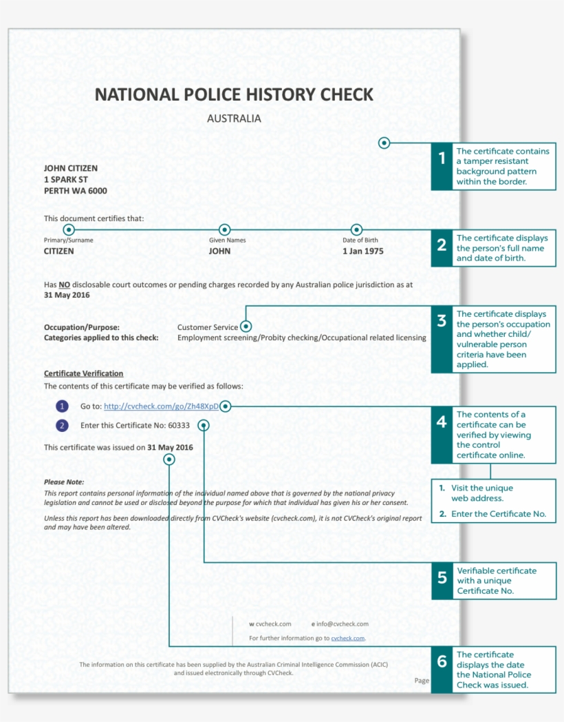 Sample Police Clearance Certificate - Police, transparent png download