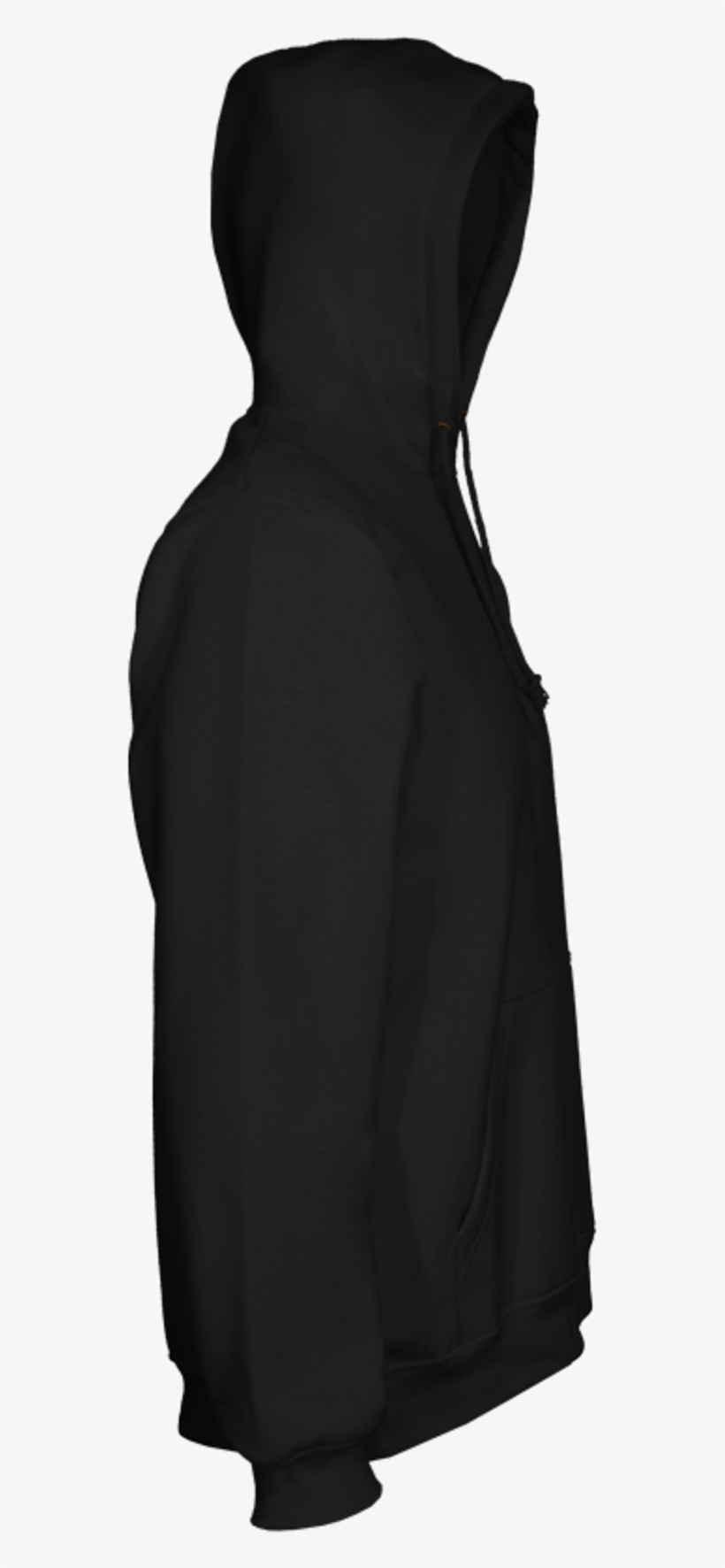 Larger Imagemove Mouse Over The Image To Magnify - Black Hoodie From The Side, transparent png download