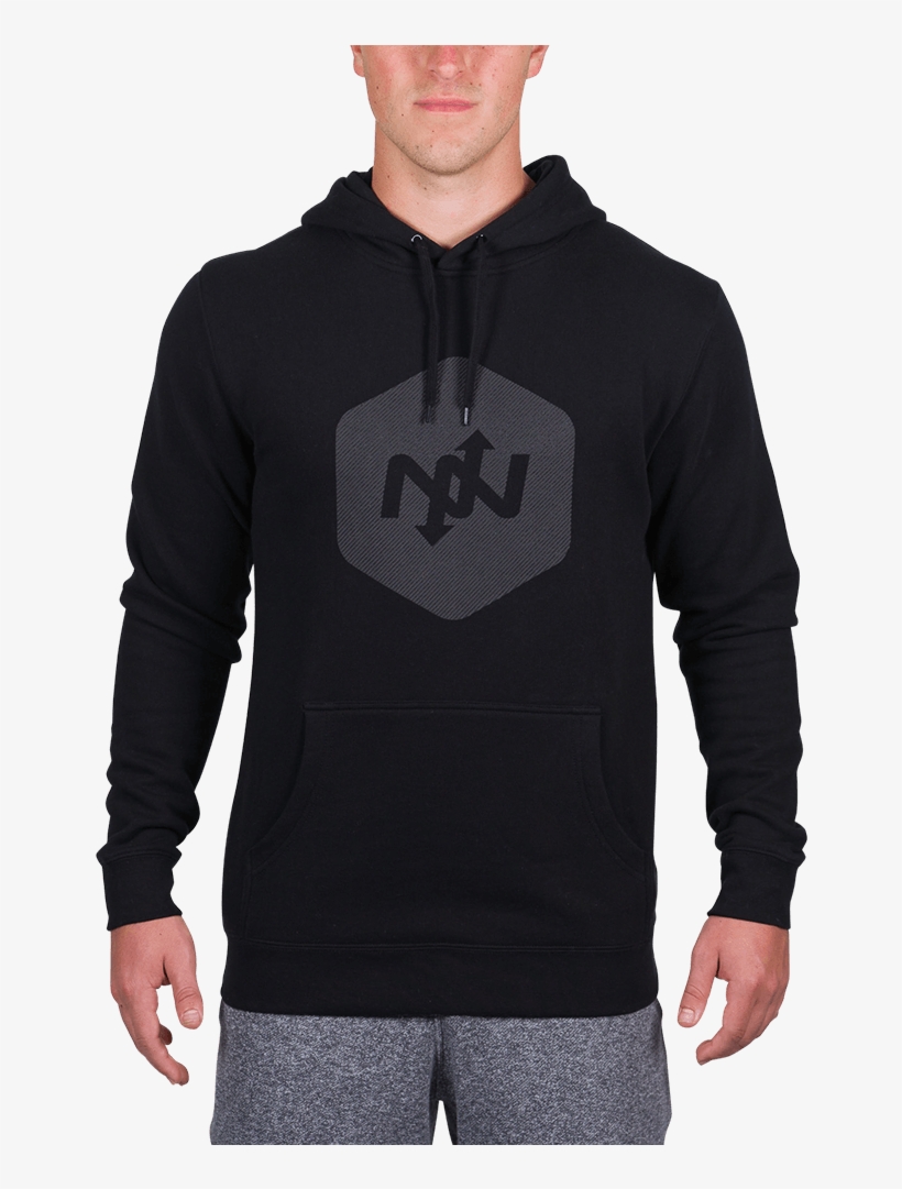 Hex Contact Pullover Hoodie Black/charcoal - Black Shirt Long Sleeve Men's, transparent png download