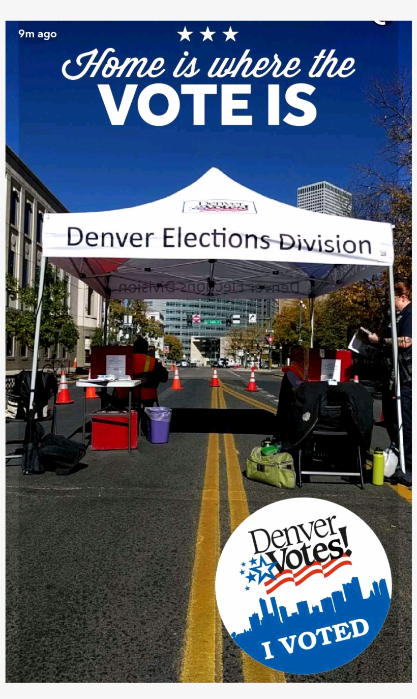 A Snapchat Voting Booth Filter, Triggered At 14th And - Denver, transparent png download